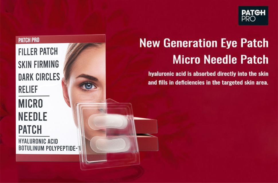PATCH PRO Microneedle Eye Patch 4Pairs in a box | Microdart Hyaluronic Acid - Botulinum Polypeptide-1