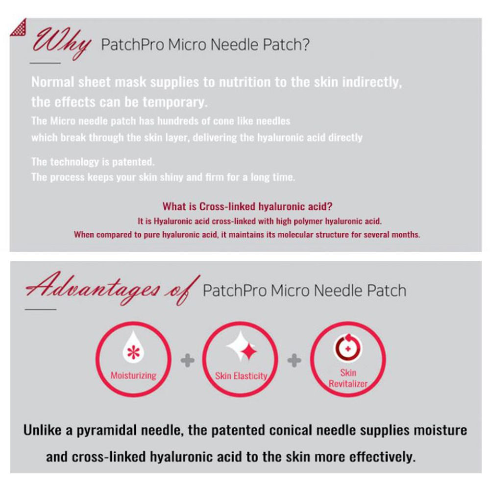 PATCH PRO Microneedle Eye Patch 4Pairs in a box | Microdart Hyaluronic Acid - Botulinum Polypeptide-1